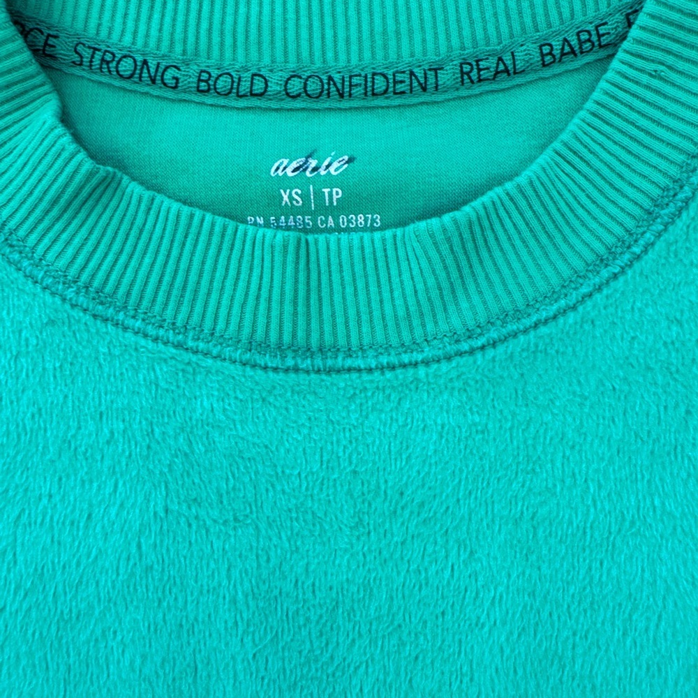 Aerie Green Crewneck Sweater - Picture 2 of 2